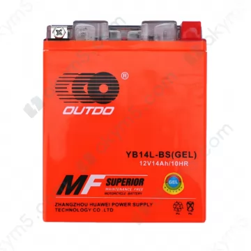 Мото аккумулятор Outdo (YB14L-BS) gel 12V 14Ah R+