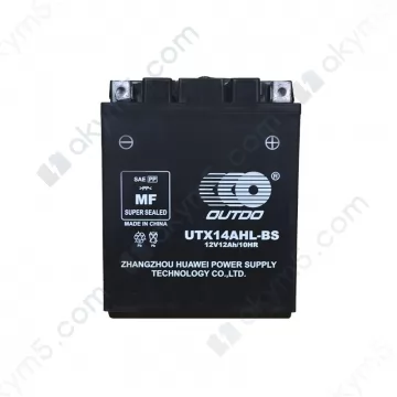 Мото акумулятор Outdo (UTX14AHL-BS) AGM 12V 12Ah R+