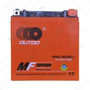 Мото акумулятор Outdo (YB30L-BS) gel 12V 30Ah R+