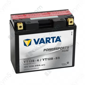 Мото акумулятор Varta PS AGM (YT12B-BS) 12V 12Ah 215A L+