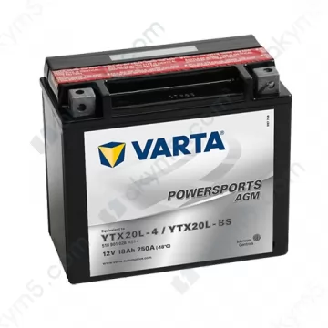 Мото аккумулятор Varta PS AGM (YTX20L-BS) 12V 18Ah 250А R+