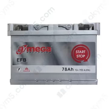 Aкумулятор A-Mega EFB 78Ah R+ 790A