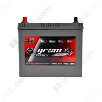 Акумулятор Grom Battery 45Ah 460A JL+ (EN) EFB тонкі клеми