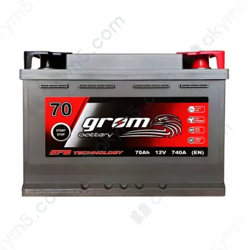 Акумулятор Grom Battery 70Ah 740A R+ (EN) EFB