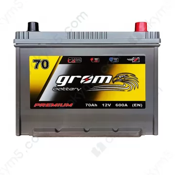 Акумулятор Grom Battery 70Ah 600A JR+ (EN)