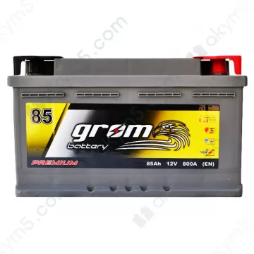 Акумулятор автомобільний Grom Battery 85Ah R+ 780A (EN) низькобазовий