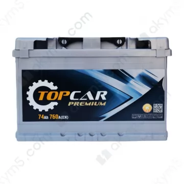 Акумулятор TOP CAR Premium 74Ah R+ 760A