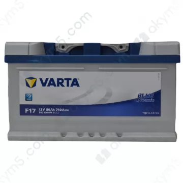 Аккумулятор Varta BLUE Dynamic 80Ah R+ 740A (EN) (низкобазовый)