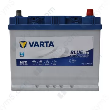 Аккумулятор автомобильный Varta Blue Dynamic Start-Stop EFB (N72) 72Ah JR+ 760A